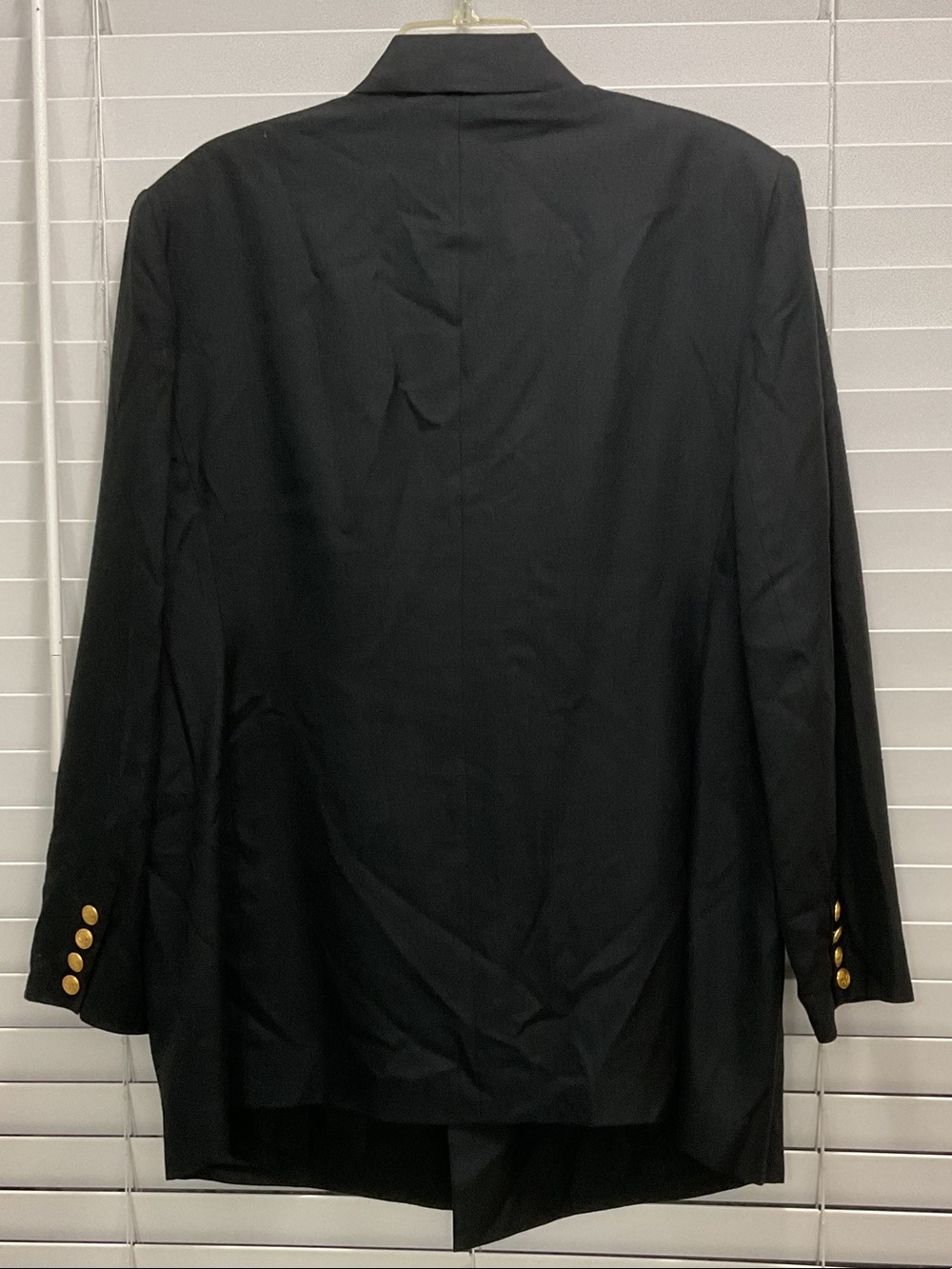 Talbots Black Double-Breasted Blazer with Gold Buttons - Picture 3 of 4